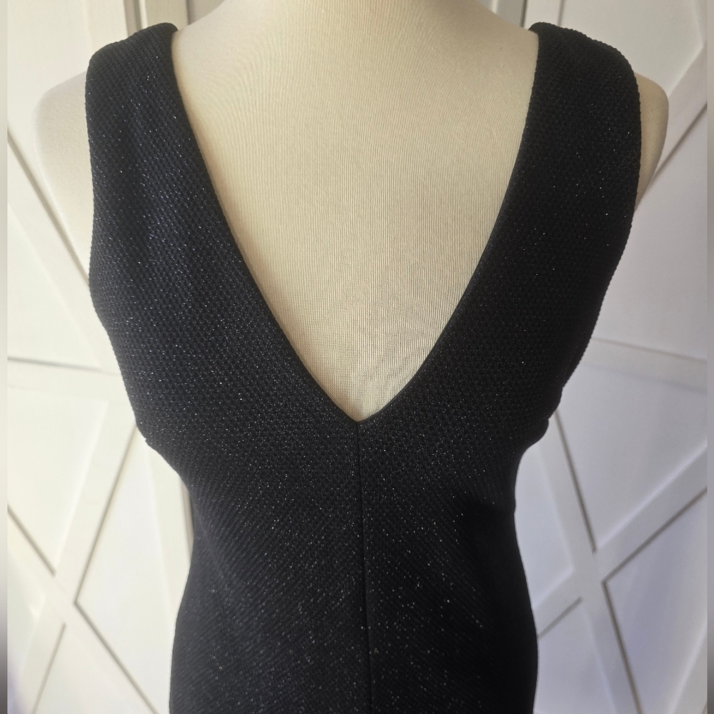 Vince Camuto Flounce-Hem Black Midi Dress - Picture 4 of 12